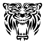 Tribal Tiger Head Decal Sticker